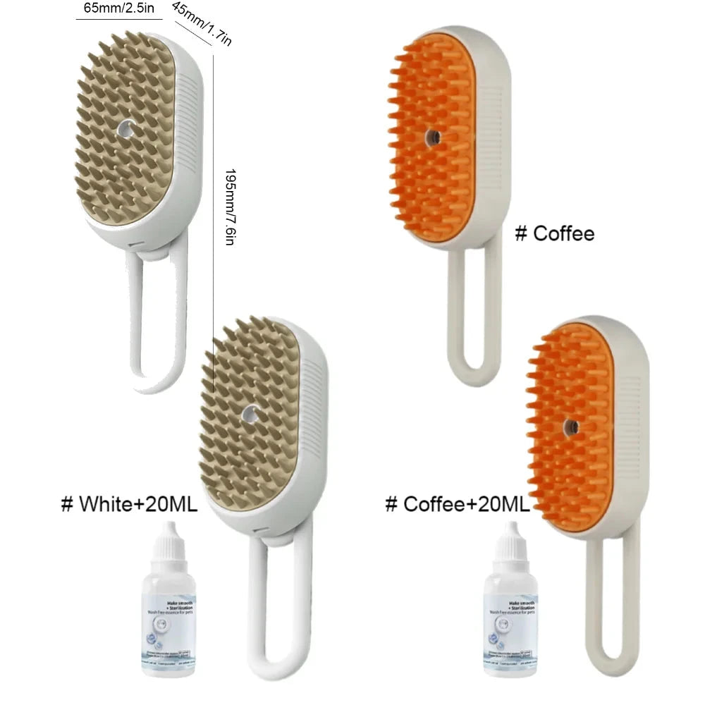 1-5pcs Cat Steam Brush USB Electric Water Spray Kitten Pet Comb Silicone Dog Bath Massage Brush with Liquid Grooming Supplies PAW-SOME PETS