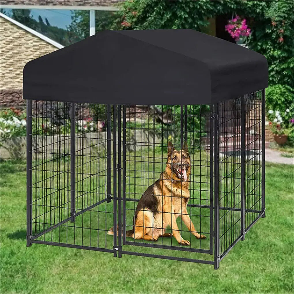 Oversize Dog Cage, Pet Run Enclosure, Playpen with Roof, for Outdoor Pet Kennel, High Fence PAWN-SOME PETS