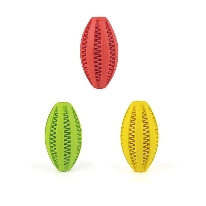 Pet Dog Chew Toys Teeth Cleaning Snack Ball Pet Dog Toy Ball Natural Rubber Super Tough Interactive Bouncy Pet Supplies PAWN-SOME PETS