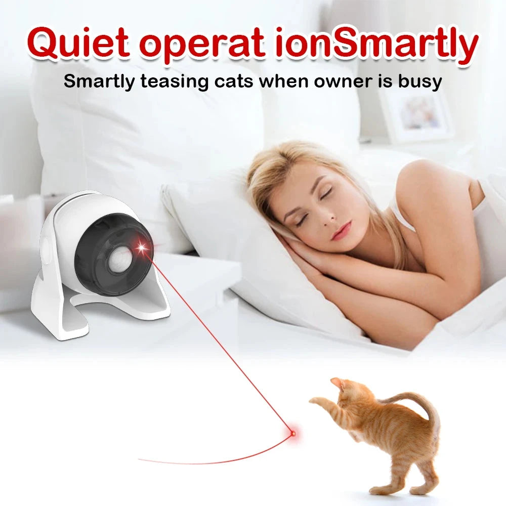 Cat Laser Toy Automatic Rechargeable Motion Random Activated Interactive Cat Toys for Indoor Cats/Dog/Kittne Slow and Fast Mode PAWN-SOME PETS