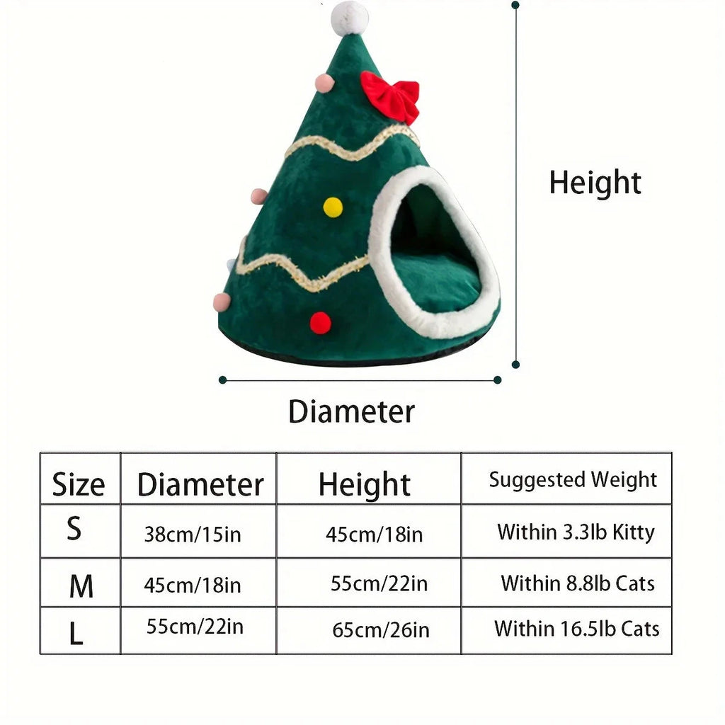 Cats Bed Christmas Pet Supplies for Winter Houses Warm Dog All Accessories Things Kitten Products Beds Puppy Goods Habitats Mat PAWN-SOME PETS