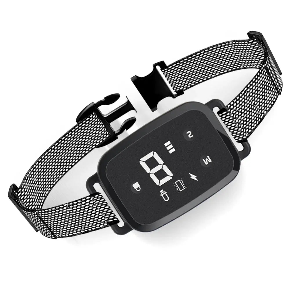Smart Automatic Anti Barking Dog Collar HD Digital Display IP67 Waterproof Collar For Dog Rechargeable Bark Stopper Stop Barking PAWN-SOME PETS