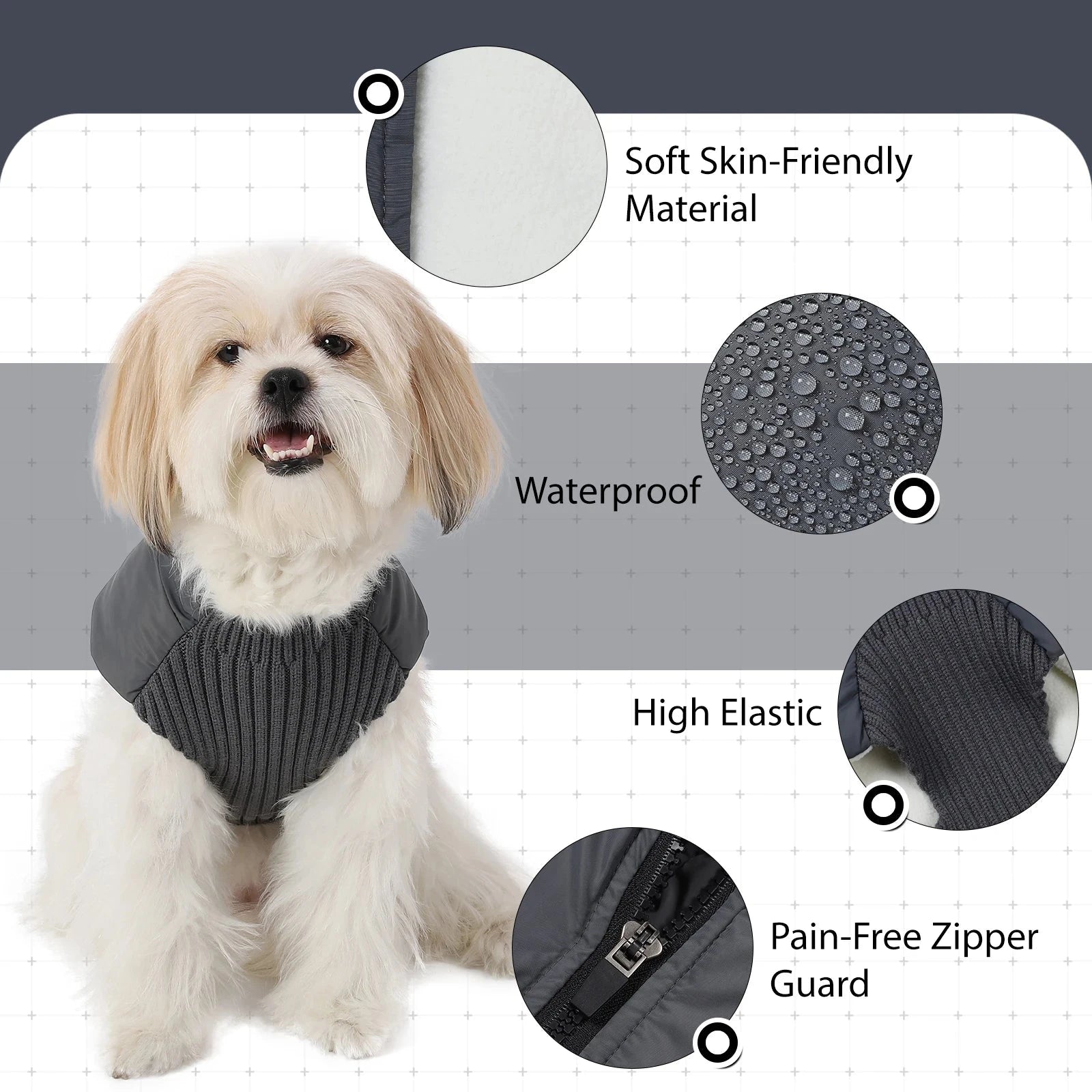 Dog Cold-weather Coat Winter Pet Dog Coat Pet Dog Jacket With Zipper For Small Large Dogs Cats Windproof PAW-SOME PETS