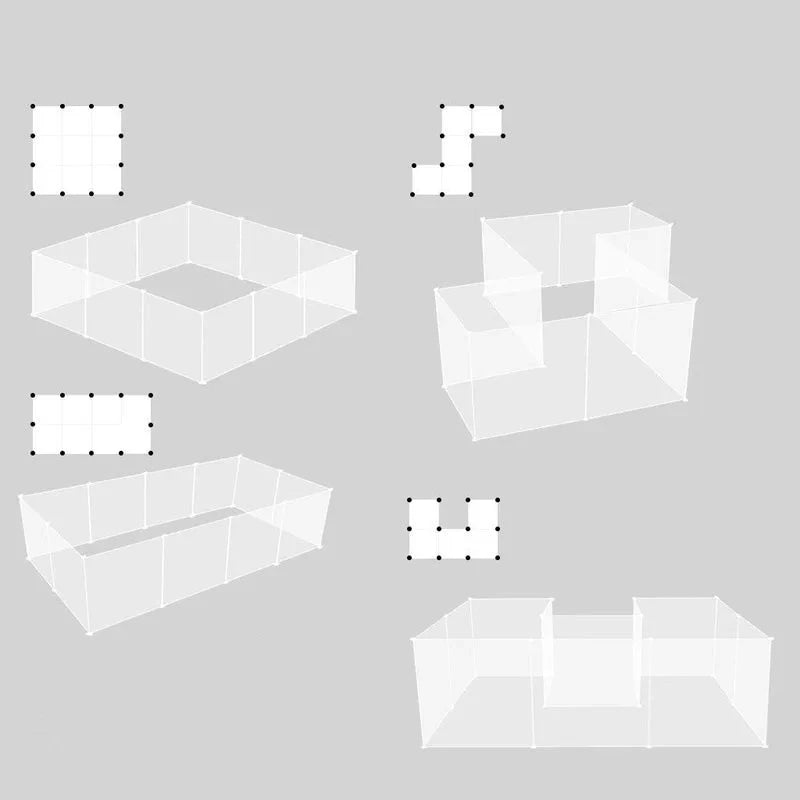 Playpen DIY Small Pet Freely Combined Foldable Dog Cage Yard Fence for Dog Cat Kitten Rabbit Guinea Pig Bunny Hedgehogs PAWN-SOME PETS