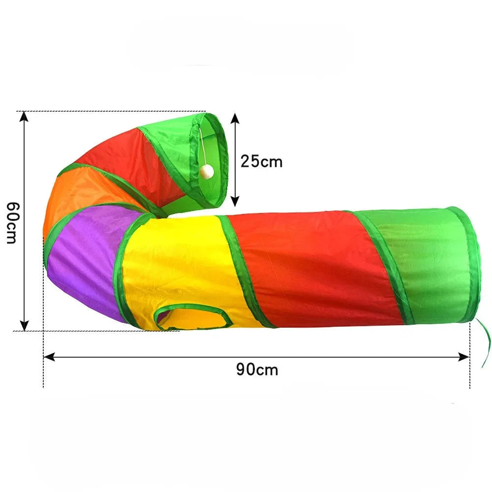 Cat Tunnel Portable Foldable Set Pet Rabbit Guinea Pig Tent Maze Channel Toy Dog Fence Pet Cage Large Space Multiple Gameplay PAW-SOME PETS