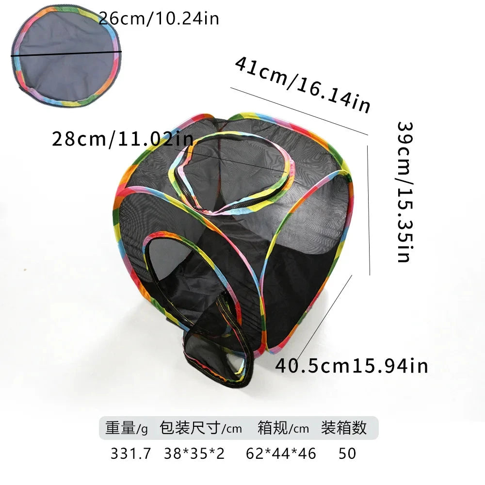 Cat Tunnel Portable Foldable Set Pet Rabbit Guinea Pig Tent Maze Channel Toy Dog Fence Pet Cage Large Space Multiple Gameplay PAW-SOME PETS