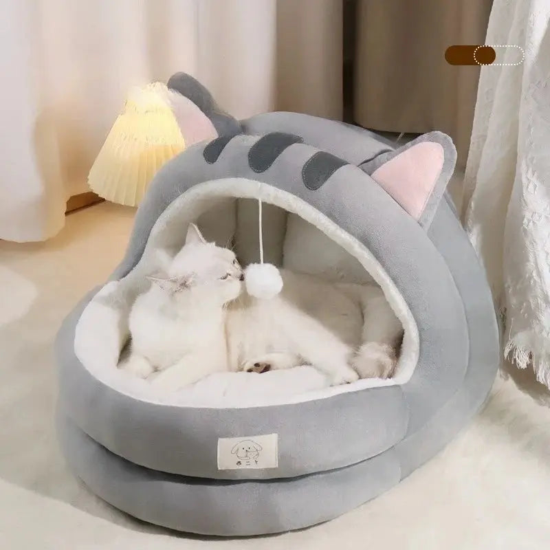 New Cute Mongolian Yurt Pet Nest Home Pet Supplies Semi Closed Panda Nest Fun Cat Playful Autumn and Winter Warm Dog Nest PAWN-SOME PETS
