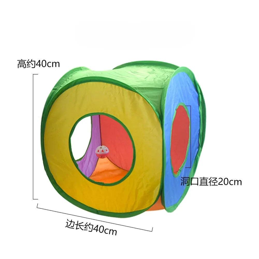 Cat Tunnel Portable Foldable Set Pet Rabbit Guinea Pig Tent Maze Channel Toy Dog Fence Pet Cage Large Space Multiple Gameplay PAW-SOME PETS