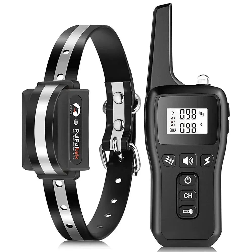 1000M Dog Training Collar ,Universal Dog Bark Collar,Waterproof Rechargeable ,Dog Shock Collar with Remote and Auto Modes Collar PAWN-SOME PETS