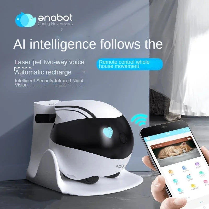 Pet Toys Pet Companionship Robots, Intelligent Home Whole House Mobile Monitoring Cameras Remote Companionship For Cats And Dogs PAWN-SOME PETS
