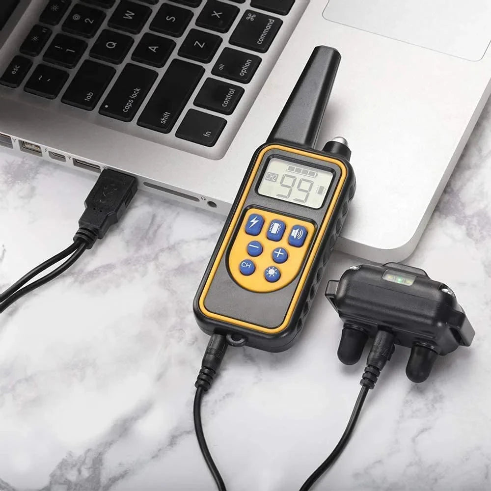 800m Digital Dog Training Collar Waterproof Rechargeable Remote Control Pet with LCD Display for All Size Shock Vibration Sound PAWN-SOME PETS