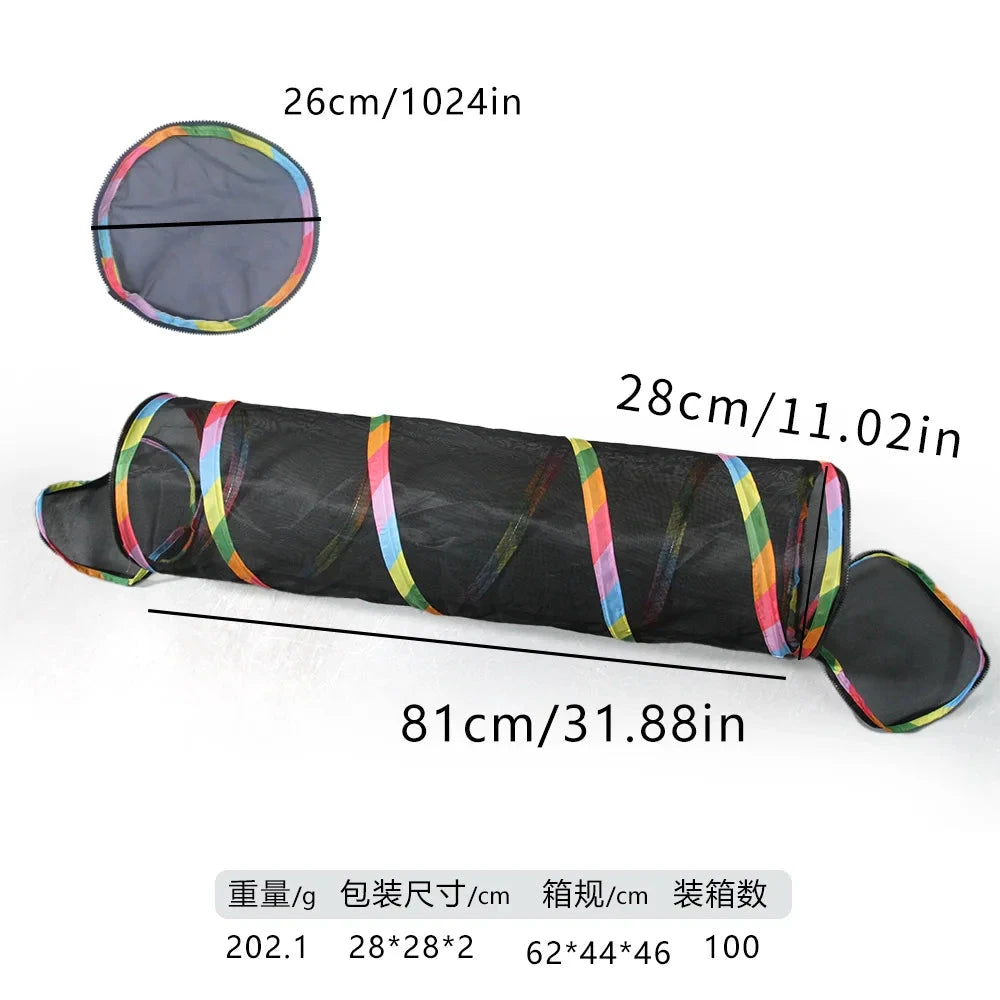 Cat Tunnel Portable Foldable Set Pet Rabbit Guinea Pig Tent Maze Channel Toy Dog Fence Pet Cage Large Space Multiple Gameplay PAW-SOME PETS