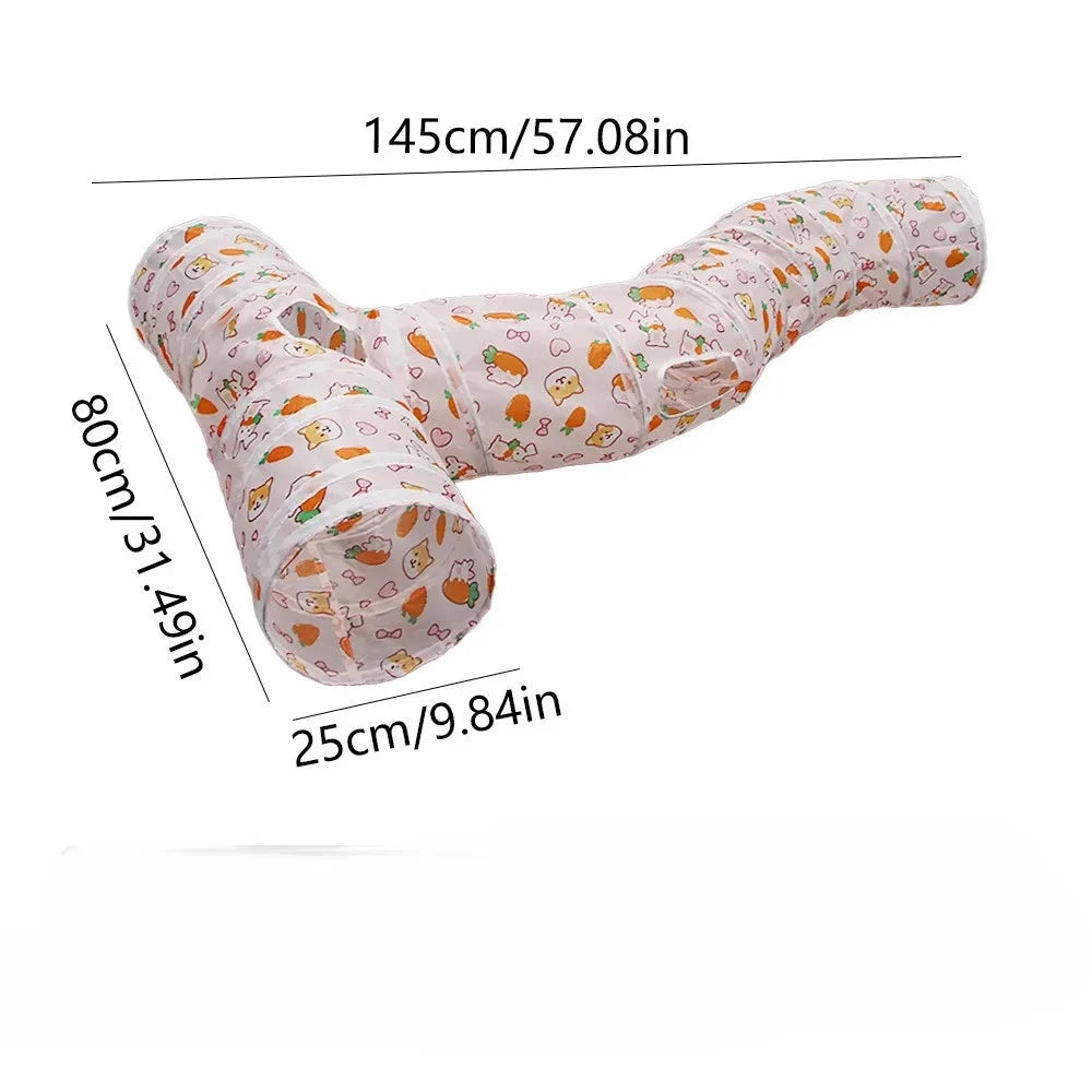 Cat Tunnel Portable Foldable Set Pet Rabbit Guinea Pig Tent Maze Channel Toy Dog Fence Pet Cage Large Space Multiple Gameplay PAW-SOME PETS