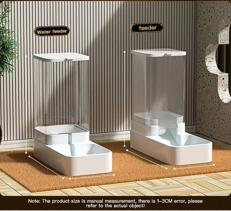 Automatic Cat Feeder & Water Dispenser with Gravity Food Storage Container for Cats and Dogs PAWN-SOME PETS