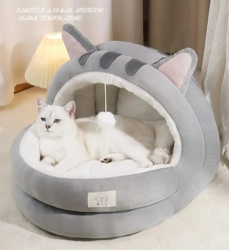 New Cute Mongolian Yurt Pet Nest Home Pet Supplies Semi Closed Panda Nest Fun Cat Playful Autumn and Winter Warm Dog Nest PAWN-SOME PETS
