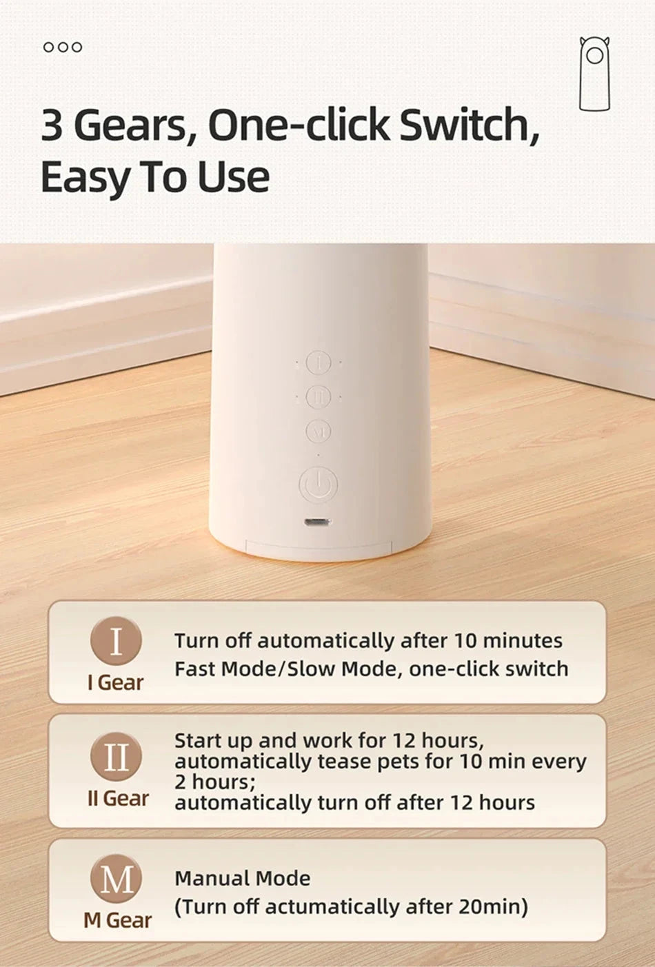 Cat Laser Toy Automatic Rechargeable Motion Random Activated Interactive Cat Toys for Indoor Cats/Dog/Kittne Slow and Fast Mode PAWN-SOME PETS