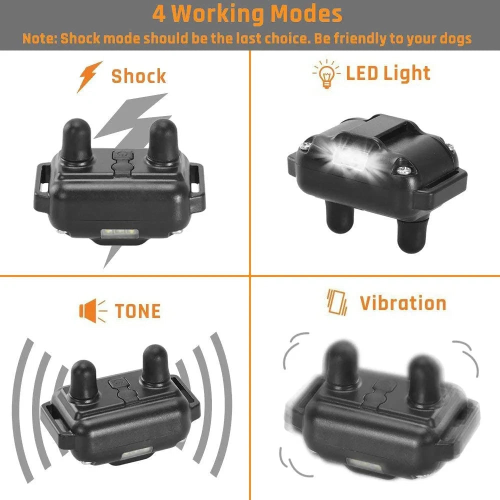 800m Digital Dog Training Collar Waterproof Rechargeable Remote Control Pet with LCD Display for All Size Shock Vibration Sound PAWN-SOME PETS