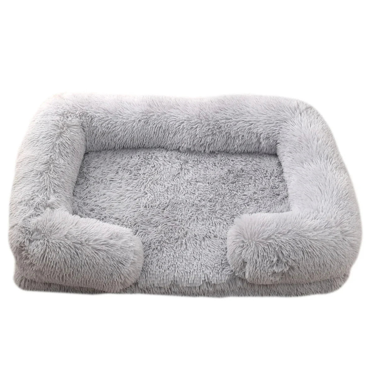 Square Dog Bed Plush Pet Bed Winter Thickened Pad House for Dogs Bed Cat Sofa for Flyffy Dogs Sleeping Bed Sofa Removable Mat PAWN-SOME PETS