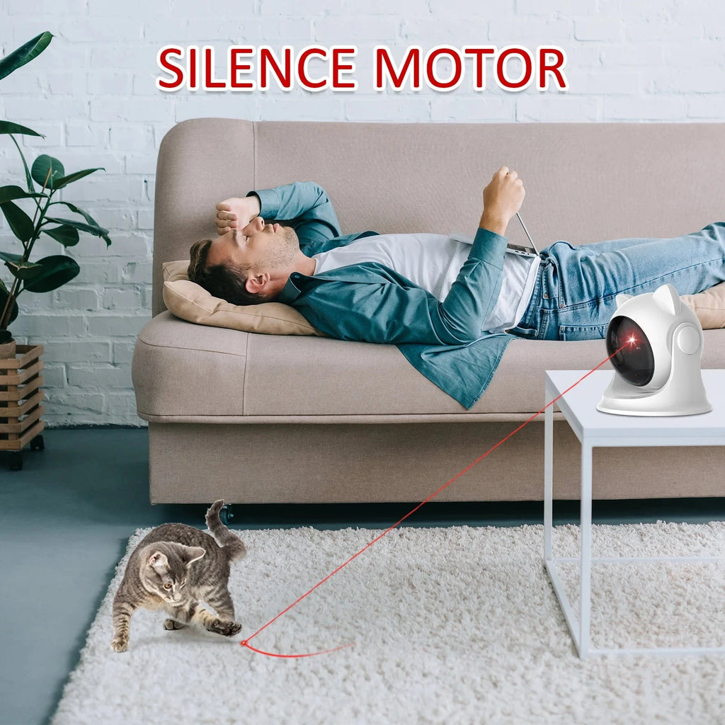 Cat Laser Toy Automatic Rechargeable Motion Random Activated Interactive Cat Toys for Indoor Cats/Dog/Kittne Slow and Fast Mode PAWN-SOME PETS