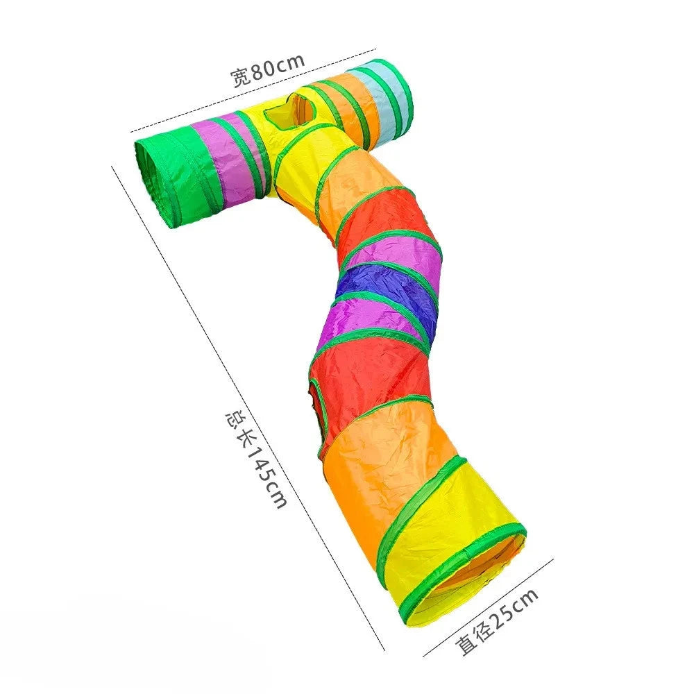 Cat Tunnel Portable Foldable Set Pet Rabbit Guinea Pig Tent Maze Channel Toy Dog Fence Pet Cage Large Space Multiple Gameplay PAW-SOME PETS