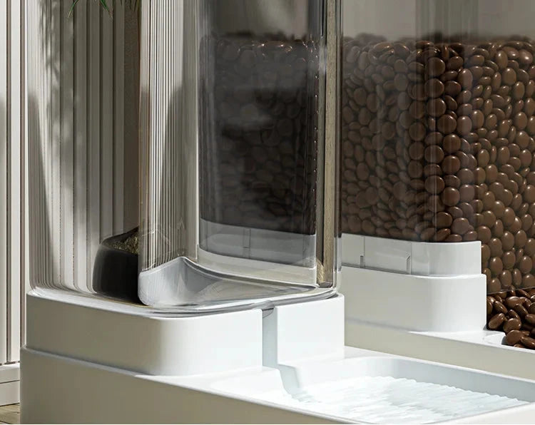 Automatic Cat Feeder & Water Dispenser with Gravity Food Storage Container for Cats and Dogs PAWN-SOME PETS