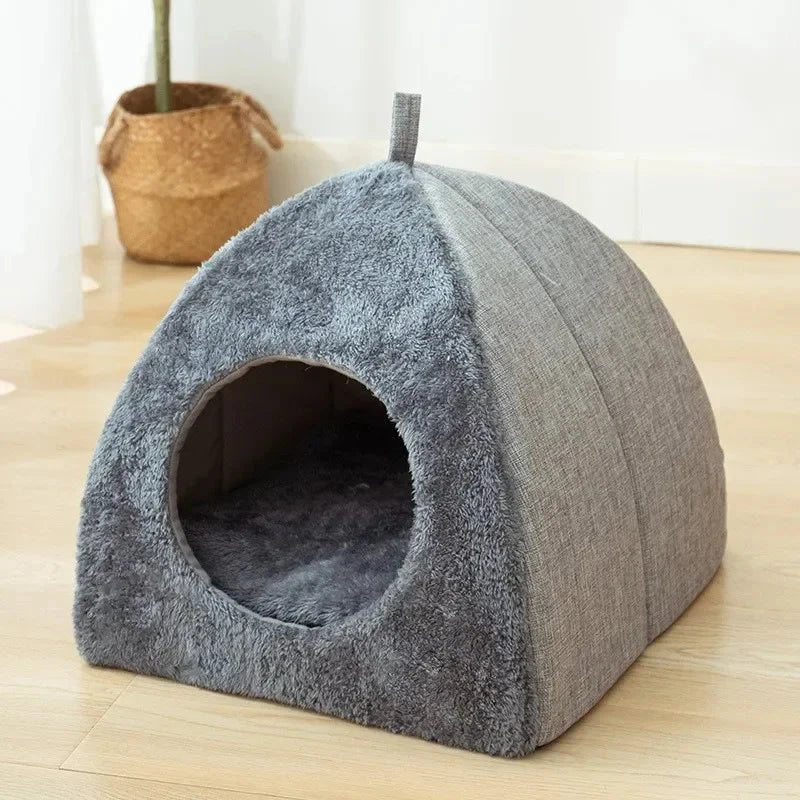 New Triangle Cat Nest Closed Cat House Pet Nest Warm and Thickened Deep Sleep Dog Nest Pet Supplies Closed Cat bed cat tents PAWN-SOME PETS