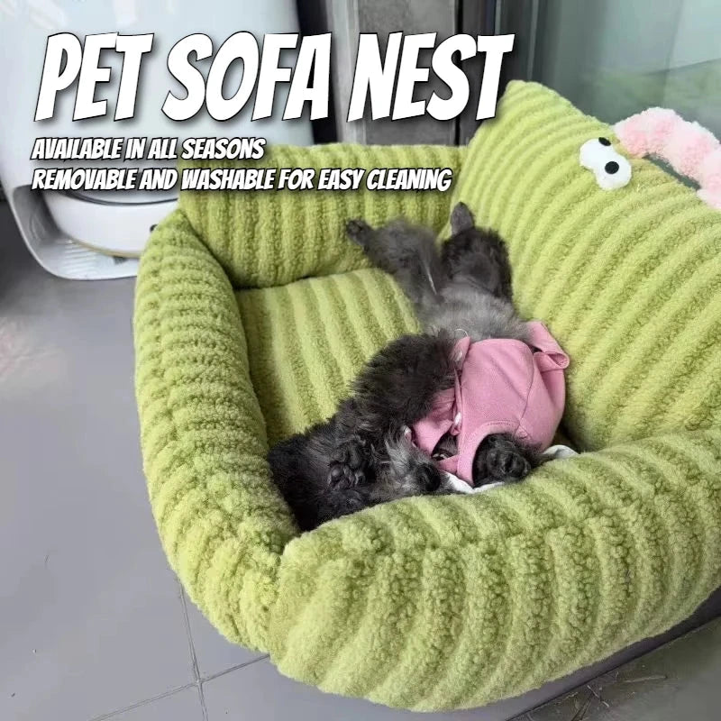 Puppy special sofa kennel winter warm pet Internet celebrity cat nest small dog dog sleeping mat cushion winter bed PAWN-SOME PETS