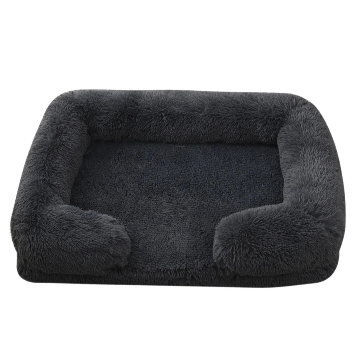 Square Dog Bed Plush Pet Bed Winter Thickened Pad House for Dogs Bed Cat Sofa for Flyffy Dogs Sleeping Bed Sofa Removable Mat PAWN-SOME PETS
