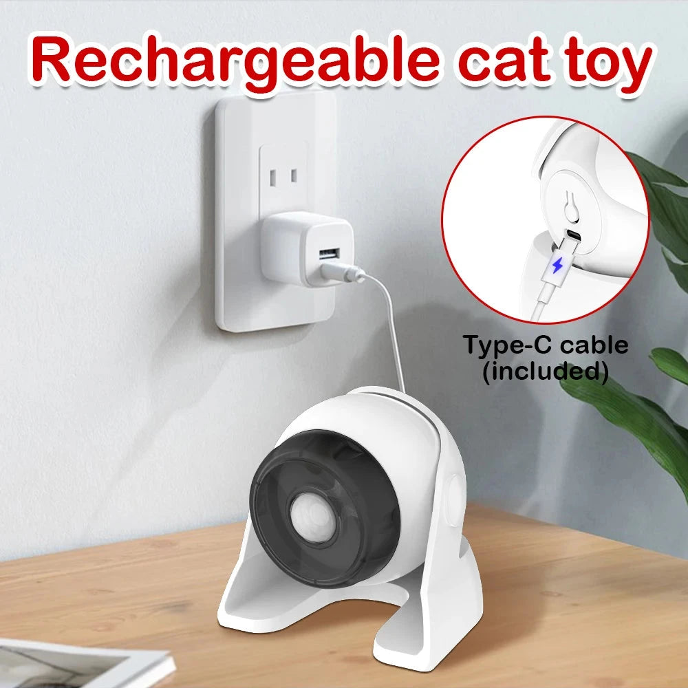 Cat Laser Toy Automatic Rechargeable Motion Random Activated Interactive Cat Toys for Indoor Cats/Dog/Kittne Slow and Fast Mode PAWN-SOME PETS