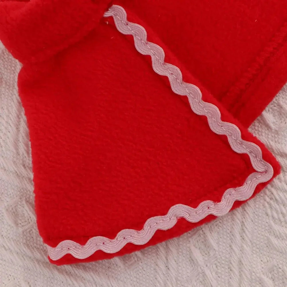 Cute Winter Pet Cloak Dog Cat Christmas Clothes Warm Puppy Santa Red Scarf Hat Head Funny Christmas Pet Costume Dog Cat Cloaks PAWN-SOME PETS