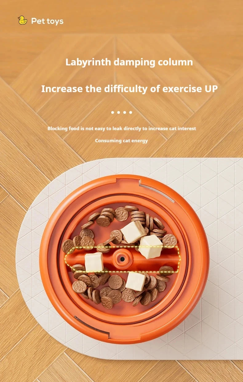 Intelligent Dog Automatic Feeder Cat Dog Puzzle Feeder Interactive Pet Food Treat Dispenser Cartoon Duck Design for Dog Training PAWN-SOME PETS