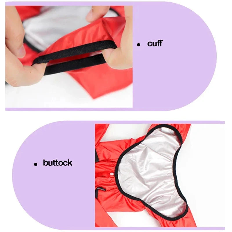 Pet Dog Raincoat Transparent Hooded Jumpsuit Dogs Waterproof Coat Water Resistant Clothes for Dogs Cats Jacket Pet Supplies PAWN-SOME PETS