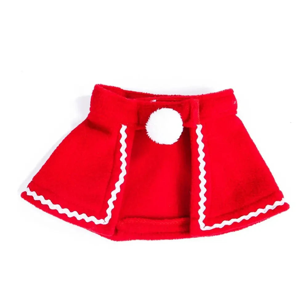 Cute Winter Pet Cloak Dog Cat Christmas Clothes Warm Puppy Santa Red Scarf Hat Head Funny Christmas Pet Costume Dog Cat Cloaks PAWN-SOME PETS