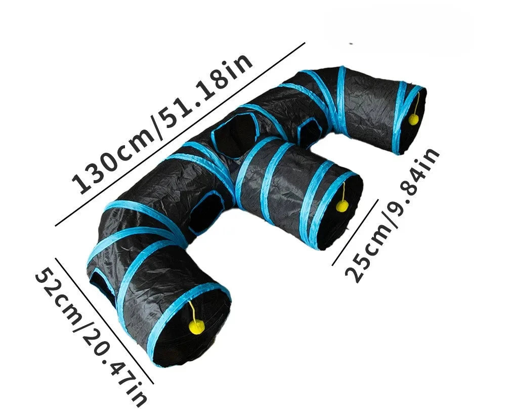 Cat Tunnel Portable Foldable Set Pet Rabbit Guinea Pig Tent Maze Channel Toy Dog Fence Pet Cage Large Space Multiple Gameplay PAW-SOME PETS