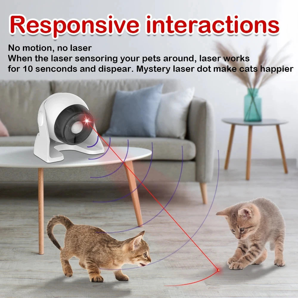 Cat Laser Toy Automatic Rechargeable Motion Random Activated Interactive Cat Toys for Indoor Cats/Dog/Kittne Slow and Fast Mode PAWN-SOME PETS