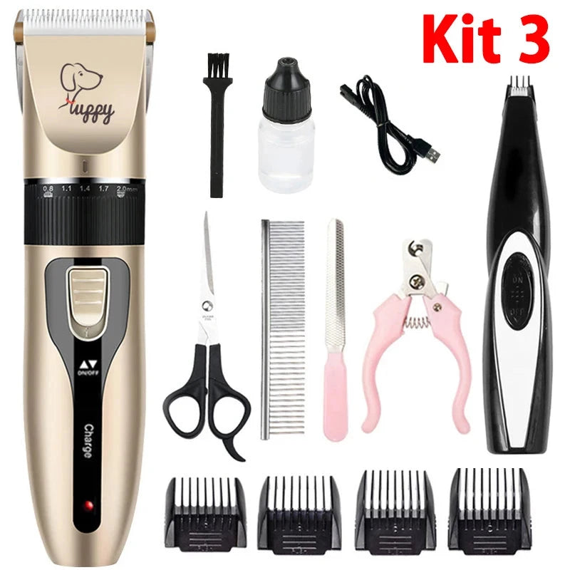 Pet Clipper Grooming Kit Rechargeable Pet Hair Trimmer Shaver Haircut Set For Cat Dog Hair Cutting Remover Machine Professional PAW-SOME PETS