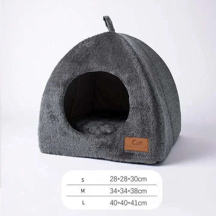 New Triangle Cat Nest Closed Cat House Pet Nest Warm and Thickened Deep Sleep Dog Nest Pet Supplies Closed Cat bed cat tents PAWN-SOME PETS