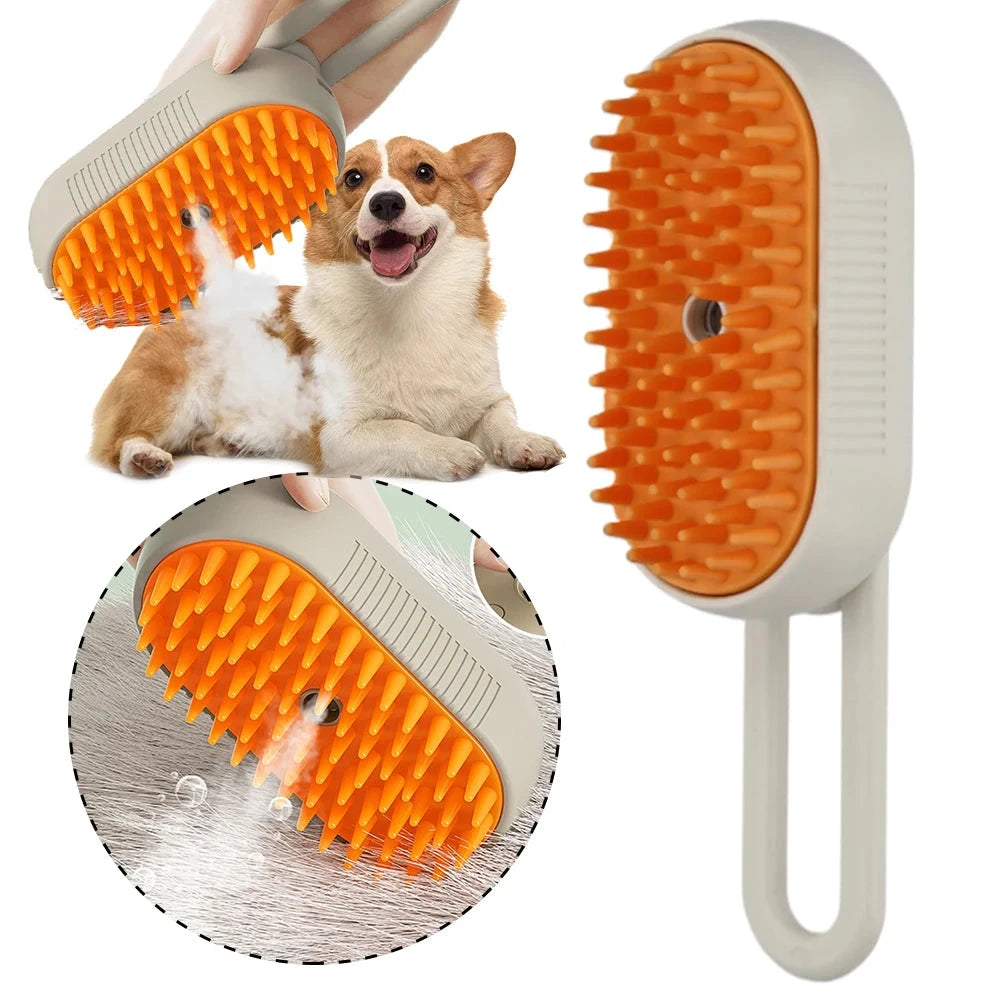 1-5pcs Cat Steam Brush USB Electric Water Spray Kitten Pet Comb Silicone Dog Bath Massage Brush with Liquid Grooming Supplies PAW-SOME PETS