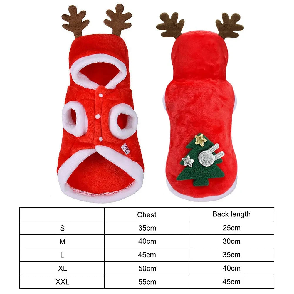 1-3Pcs Winter Dog Christmas Jumpsuit Clothes Warm Pet Jacket Coat Costume for Small Medium Dogs Cats Puppy York Chihuahua PAWN-SOME PETS