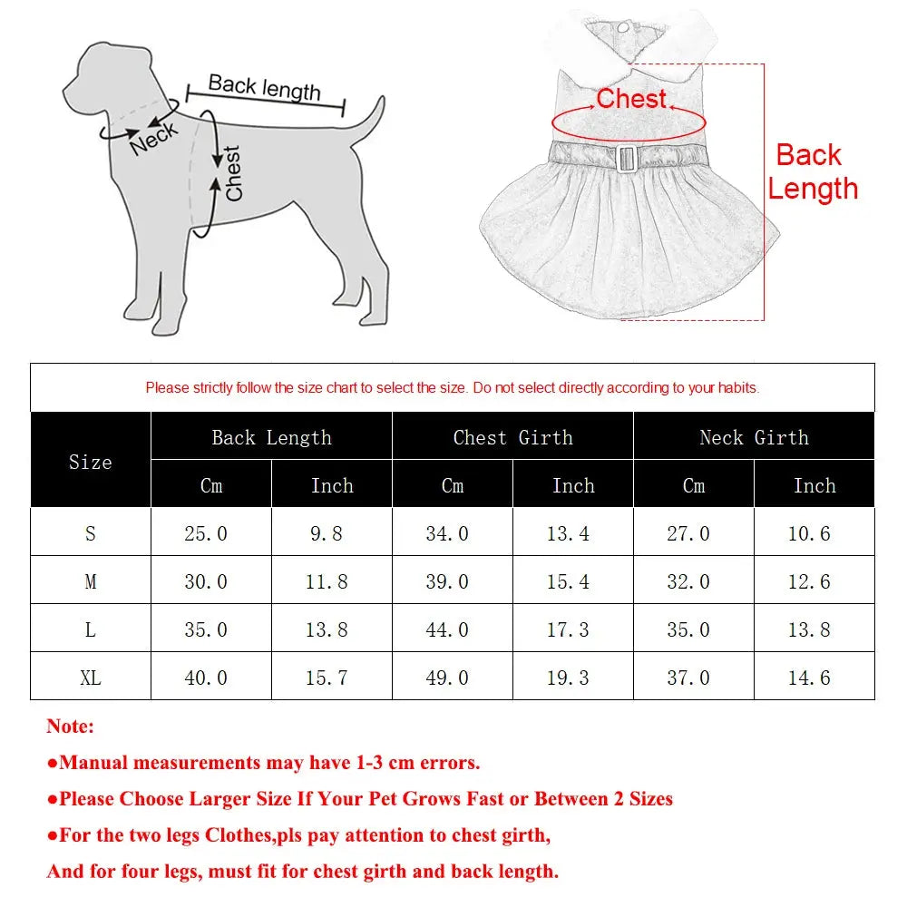 Pet Dog Dresses for Small Dogs Cat Christmas Party Red Princess Skirt Puppy Xmas Dress Chihuahua Yorkies Pug Poodle Costume PAWN-SOME PETS