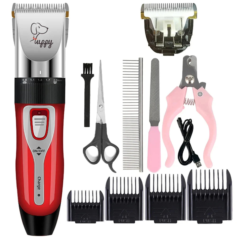Dog Cat Clipper Hair Clippers Grooming Haircut Pet Shaver Full Set Pets Rechargeable Professional Cutter Shaver Cutting Machine PAW-SOME PETS