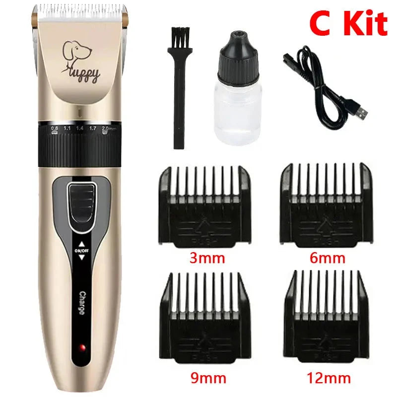 Pet Electric Scissors Kit Cat Dog Hair Prune Machine Professional Shearing Tool Kit Animal Beauty Electric Clipper Trim Foot Hai PAW-SOME PETS