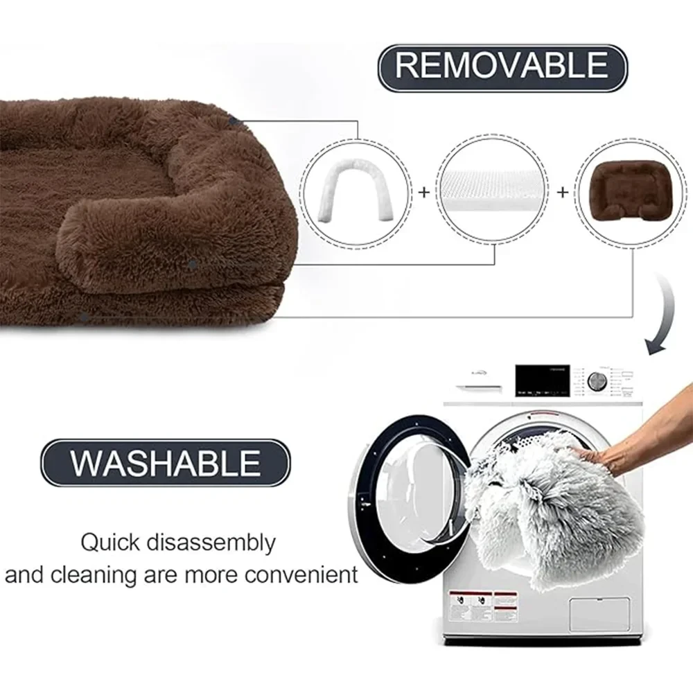 Dog Bed for Winter Puppy Bed Warm Sofa Pets Products Small Cats Mat Pet Supplies Large Baskets Beds Dogs Medium Kennel Big Home PAWN-SOME PETS