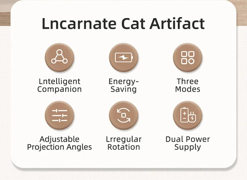 Cat Laser Toy Automatic Rechargeable Motion Random Activated Interactive Cat Toys for Indoor Cats/Dog/Kittne Slow and Fast Mode PAWN-SOME PETS