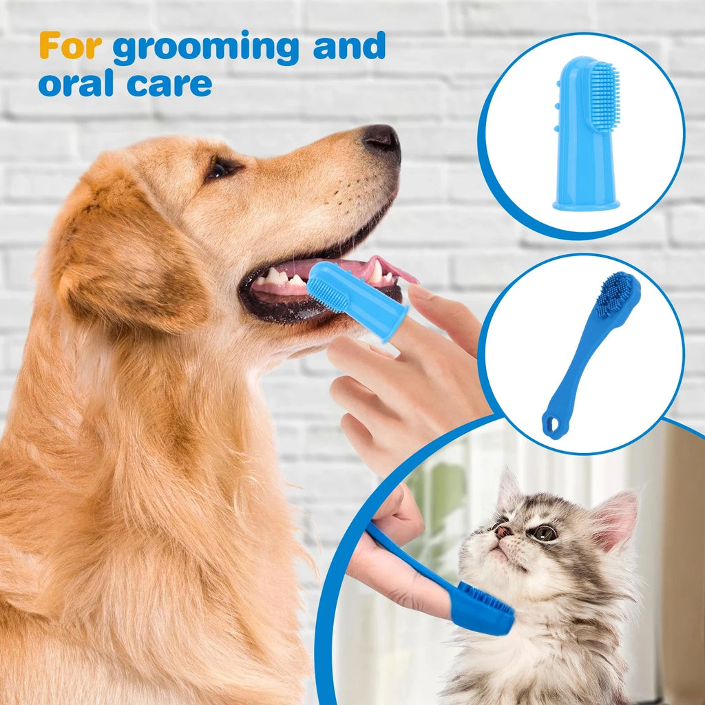 6PCS Pet Grooming Kit Silicone Dog Washing Gloves Dog Shampoo Brush Pet Grooming Gloves for Dog Cat Bathing Massaging & Grooming PAW-SOME PETS
