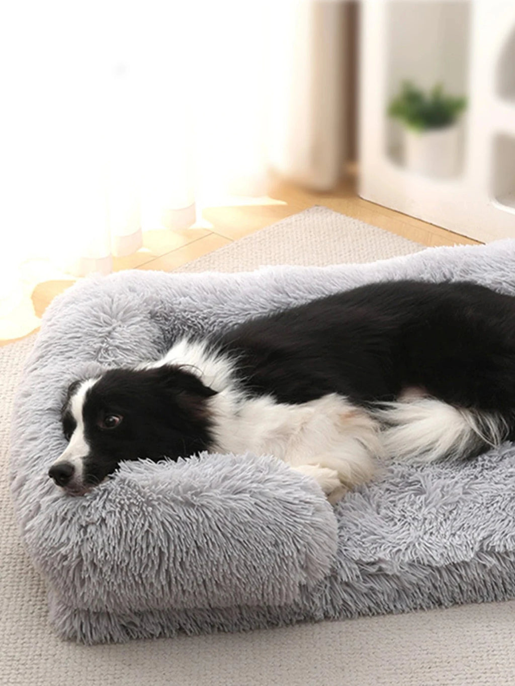Square Dog Bed Plush Pet Bed Winter Thickened Pad House for Dogs Bed Cat Sofa for Flyffy Dogs Sleeping Bed Sofa Removable Mat PAWN-SOME PETS