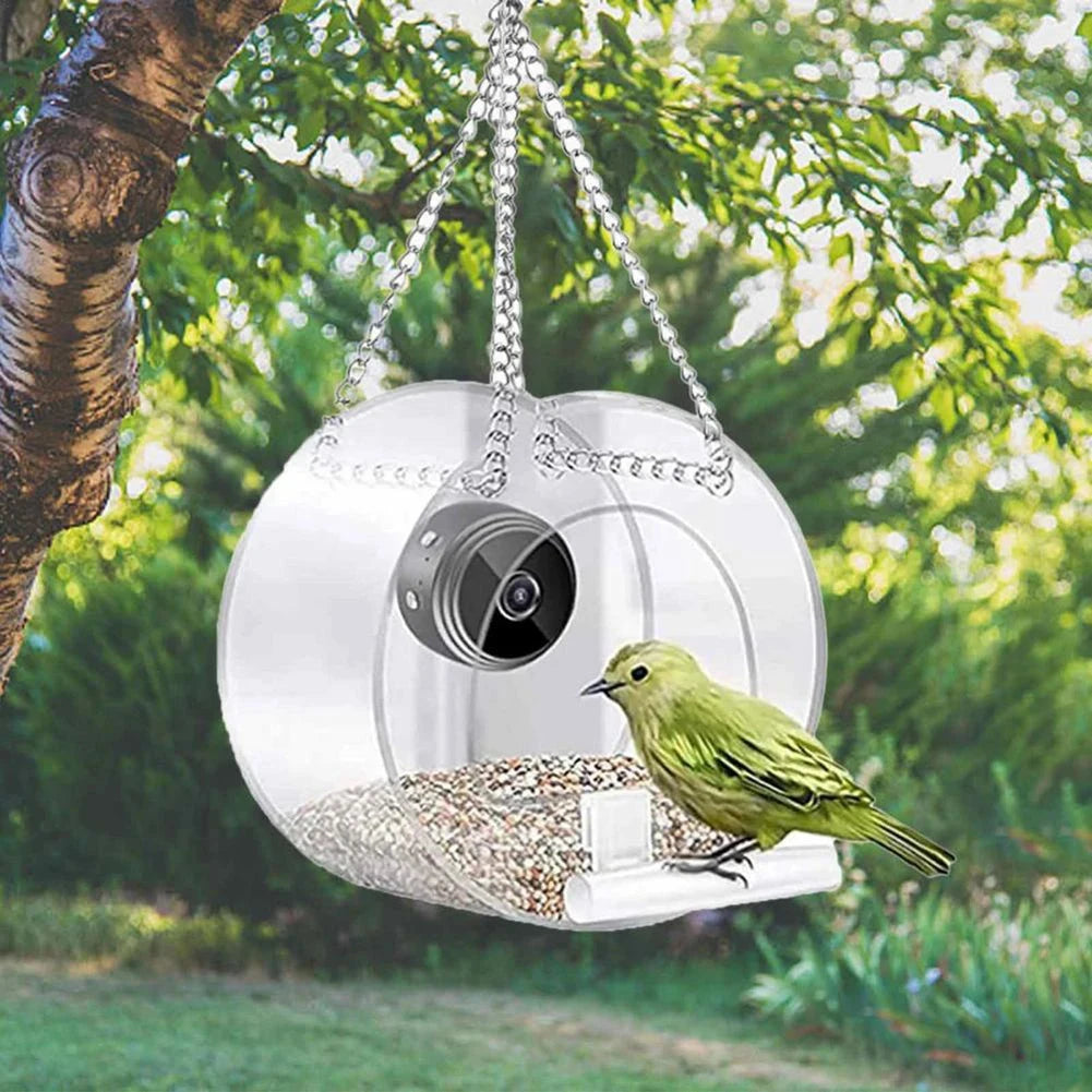 Smart Bird House Pet Feeder Acrylic with Camera Home Pet Bird Feeder Transparent 1080P HD Easy Installation Pet Accessories PAWN-SOME PETS