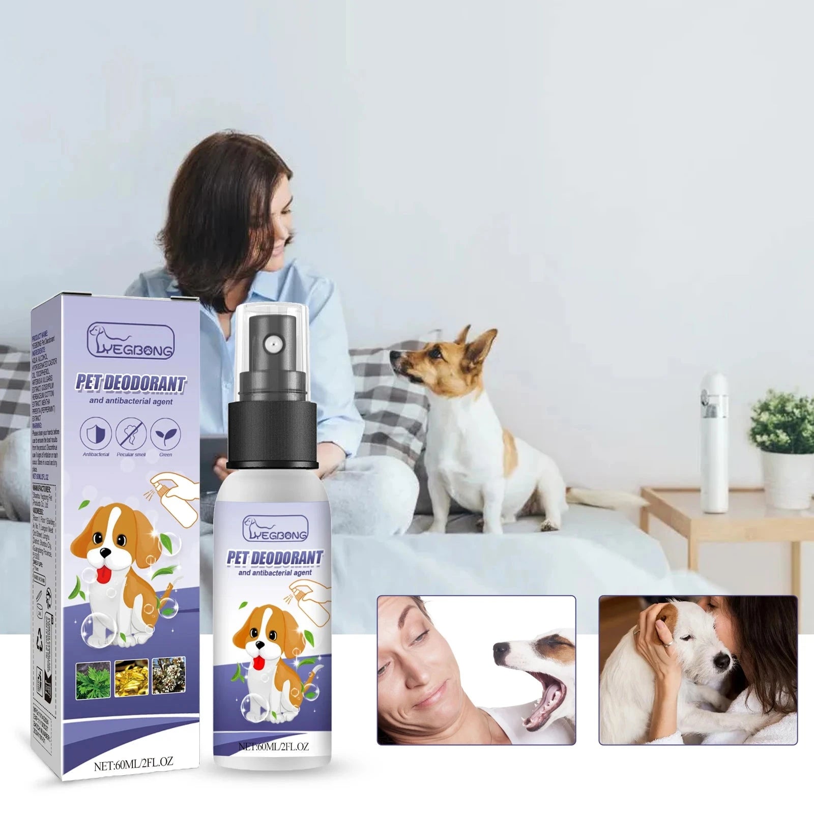 Pet Deodorizing Spray Remove Odor Dogs Cats Urine Body Odor Feces Odor Removal Air Freshening PAWN-SOME PETS