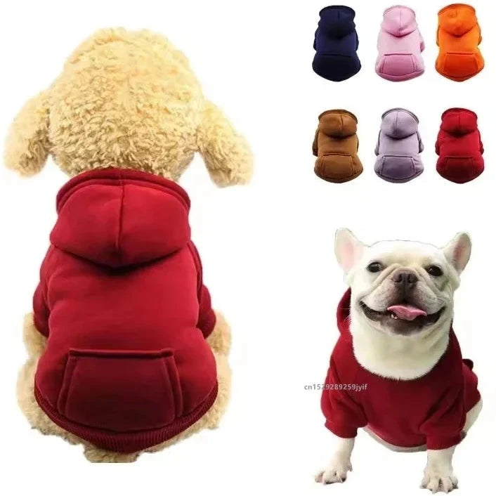 Autumn Winter Pet Cat Cotton Hooded Sweatshirts for Small Dogs Cats Clothes Warm Coat Puppy Hooded Sweats PAWN-SOME PETS