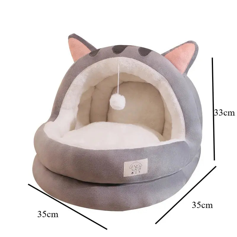 New Cute Mongolian Yurt Pet Nest Home Pet Supplies Semi Closed Panda Nest Fun Cat Playful Autumn and Winter Warm Dog Nest PAWN-SOME PETS